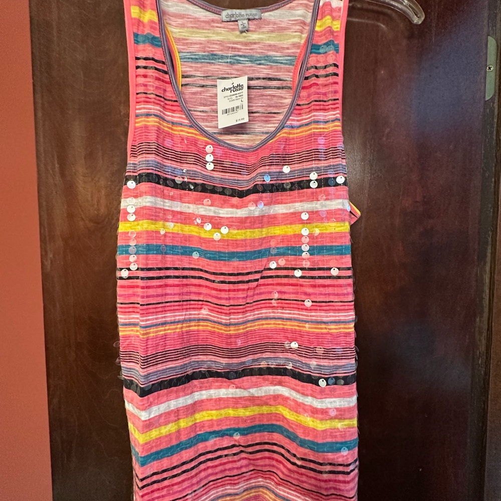 Charlotte Russe Multicolor Sequin Tank Top
